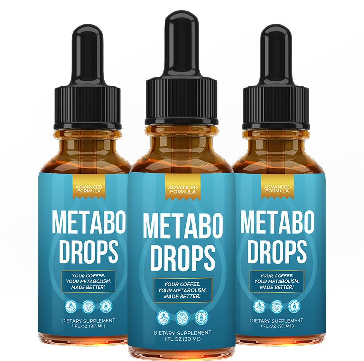 Three Metabo Drops bottles